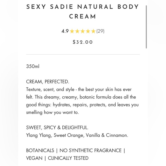 Routine | Sexy Sadie Natural Body Crème - Picture 4 of 6